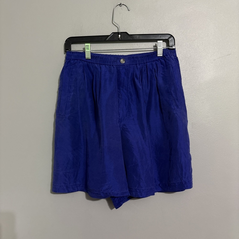 Vintage Kriss Kross Silk Shorts  Elastic Waist High Rise Purple Sz Xsmall